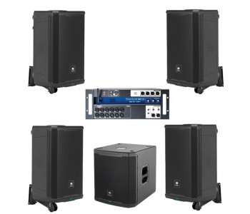 Акустична система 4 колонки JBL PRX912 із сабвуфером + мікшер